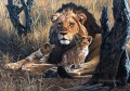 ライオンと子供たち